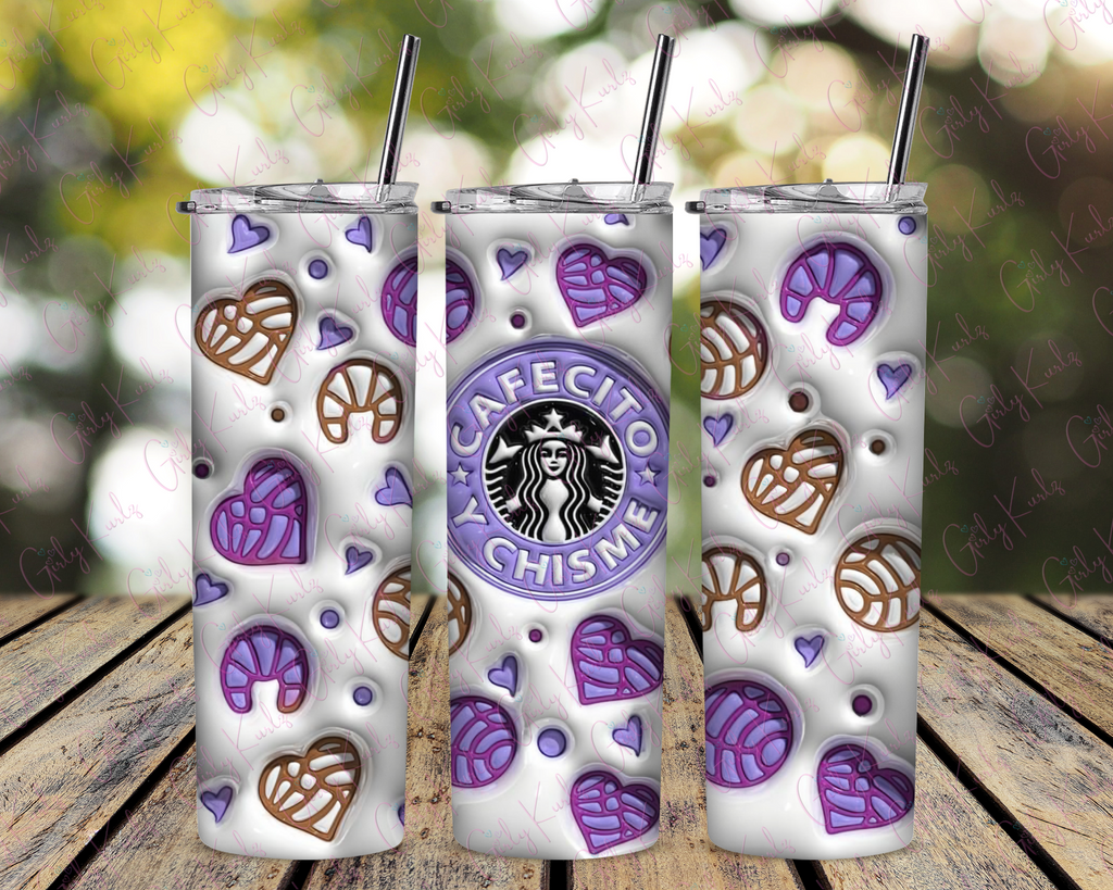 Cafecito y Chisme Tumbler (Purple)