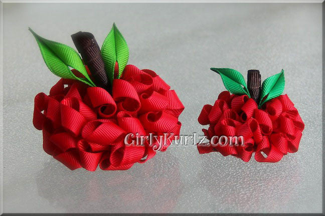Apple Hair Bow
