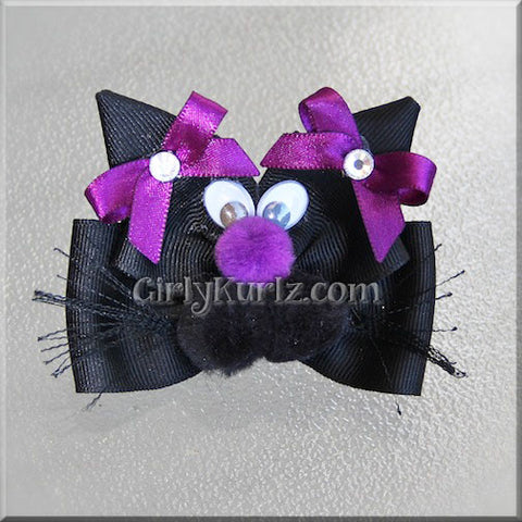 black cat hair bow