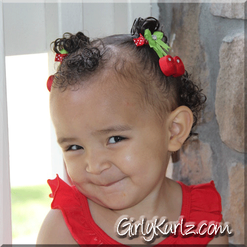 kid model, cherry hair clip, cherry hair bow, ribbon sculpture