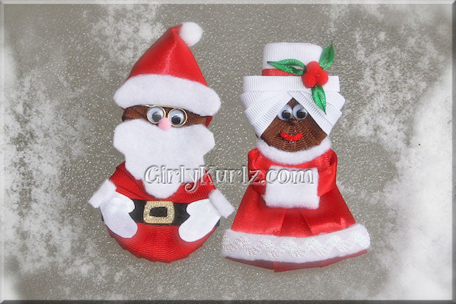 santa hair bow