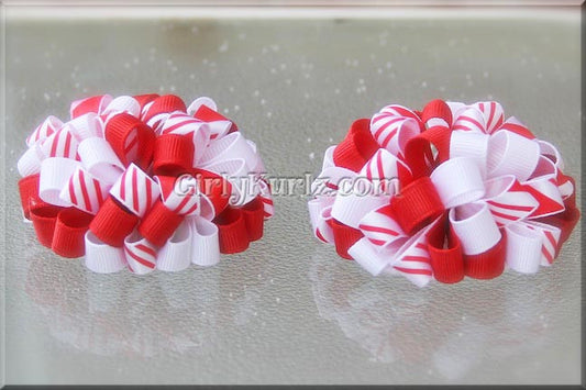 peppermint hair bows