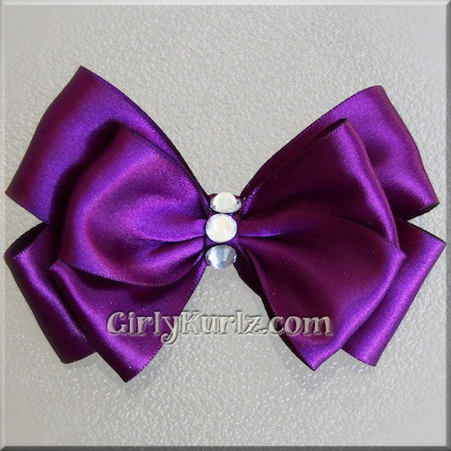 purple hair bow