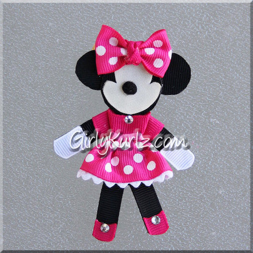 DIY pink polka dot bow hair clip tutorial – bow business cutie inspired ribbon design