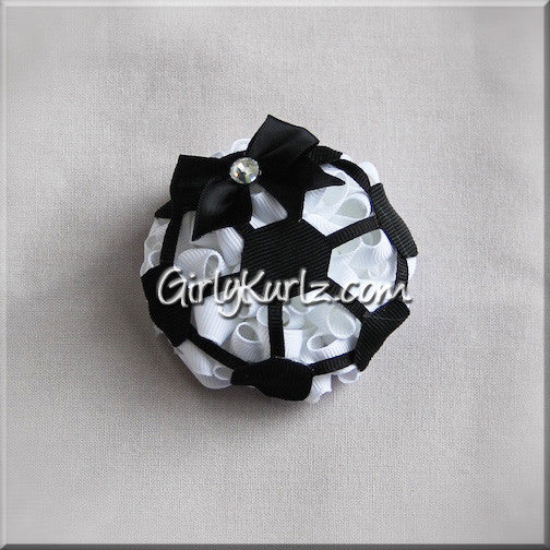 soccer hair bow