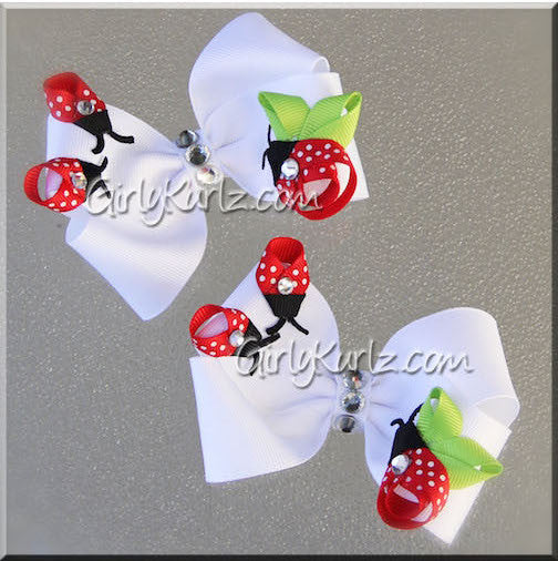 ladybug hair bow
