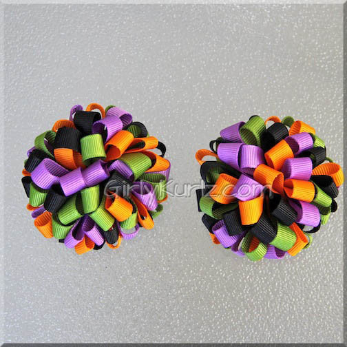 halloween loopy hair bow