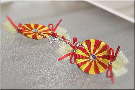 peppermint candy hair clip