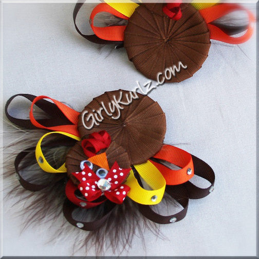 turkey hair bow