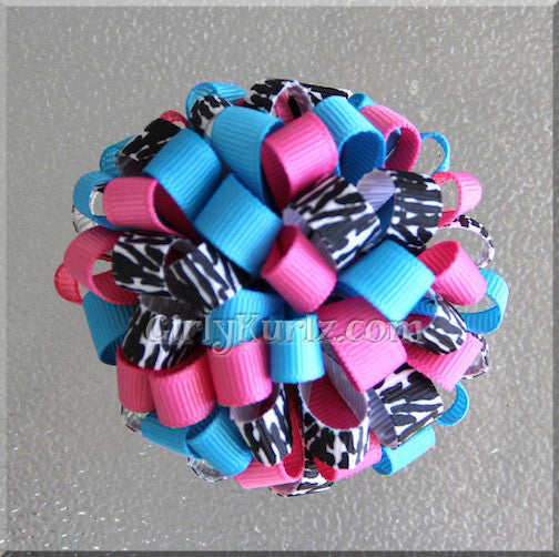 Pom Pom Hair Bows: Exclusive GirlyKurlz Originals!