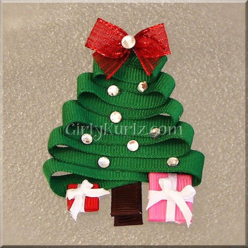 Christmas & Winter Hair Bows and Clips: Handmade Holiday Accessories