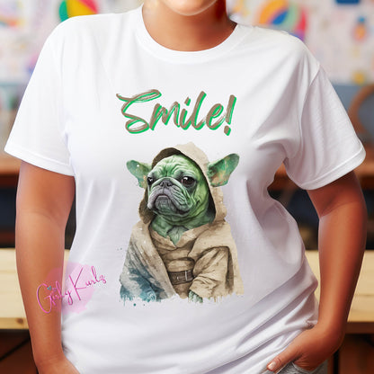 Frenchie-Yoda T-Shirt, Customized Shirt, Customized Sweatshirt, Gift for Her, Gift for Him, Gift for Mom, Christmas Gift, Christmas Gift