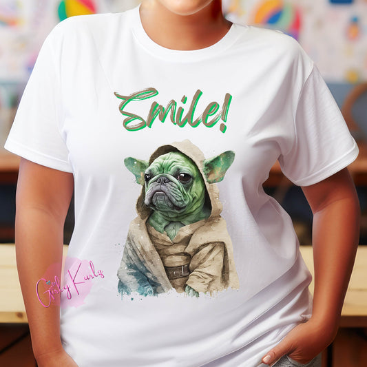 Frenchie-Yoda T-Shirt, Customized Shirt, Customized Sweatshirt, Gift for Her, Gift for Him, Gift for Mom, Christmas Gift, Christmas Gift