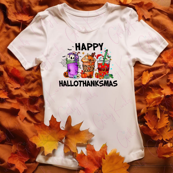 Happy Hallothanksmas Shirt, Customized Shirt, Customized Sweatshirt, Halloween Shirt, Spooky Shirt, Gift for Her, Gift for Mom