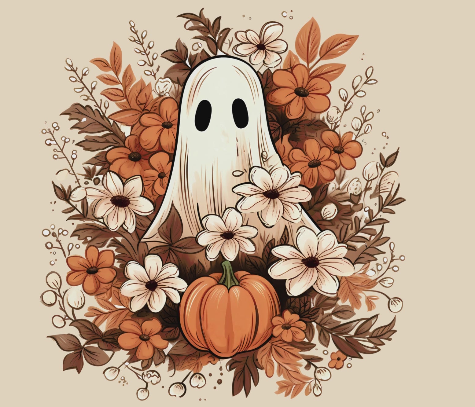 Floral Ghost Shirt, Customized shirts, customized sweatshirts, Halloween Shirt, Graphic Shirt, Gift for Her, Gift For Mom