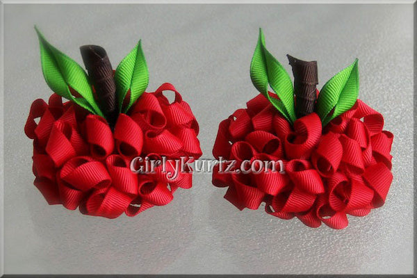 Apple Hair Bow