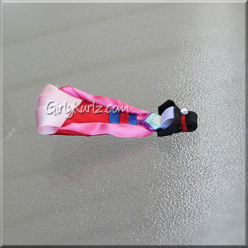 DIY warrior-inspired hair clip tutorial – handmade pink ribbon character bow