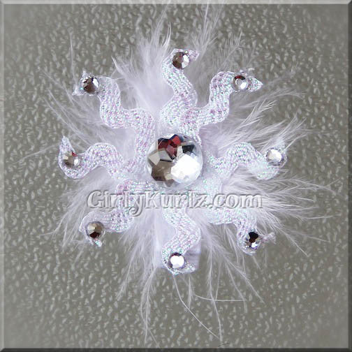 snowflake hair clip