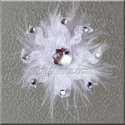 snowflake hair clip