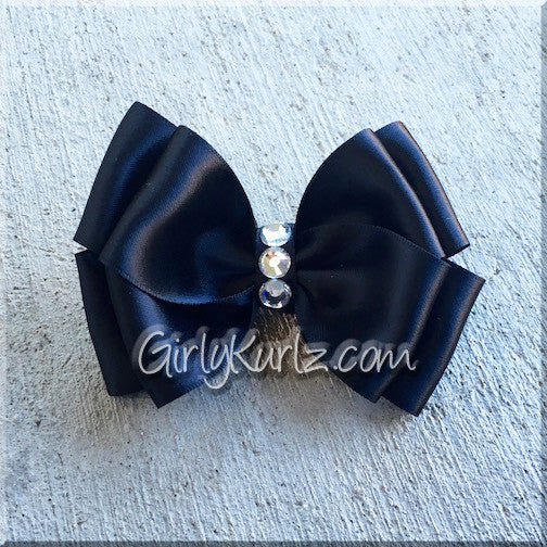 black hair bow
