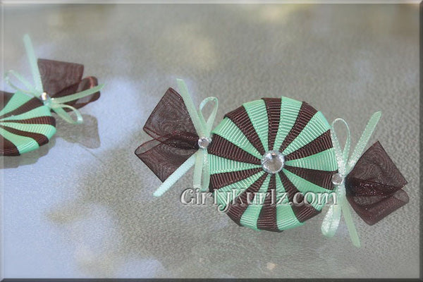 peppermint candy hair clip