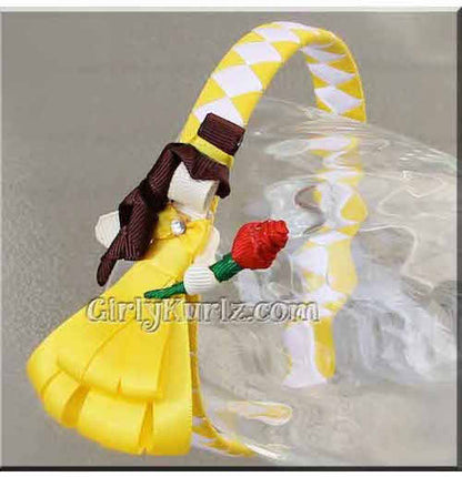 Rose Beauty ribbon clip and no-sew headband with rose detailing