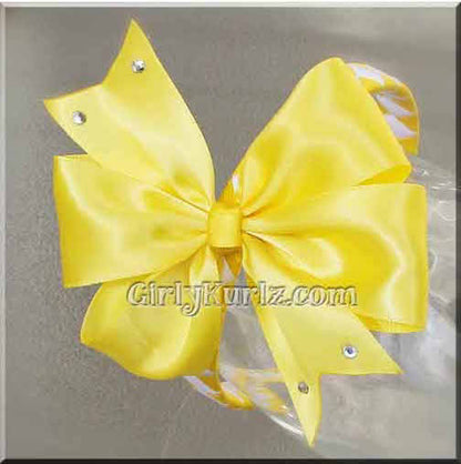 Golden boutique bow with matching headband for Enchanted Rose Princess DIY