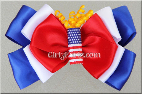 4th of july hair bow