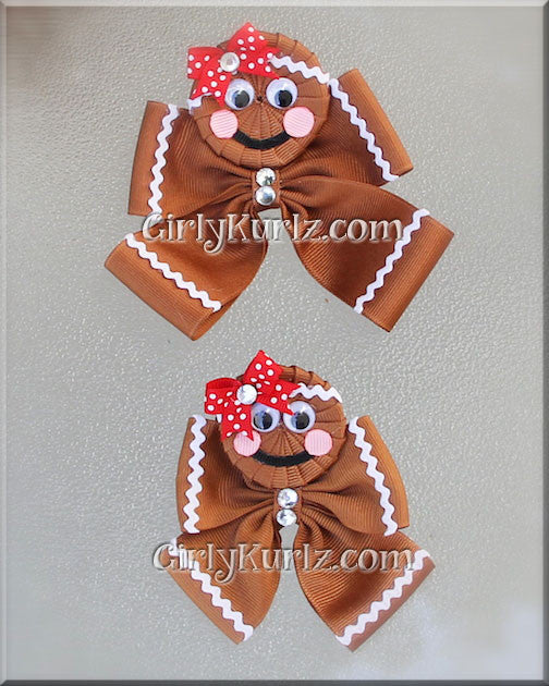gingerbread hair bow