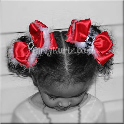 santa hair bow
