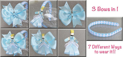 GirlyKurlz Glass Slipper Princess tutorial featuring ribbon clip, bow, and headband