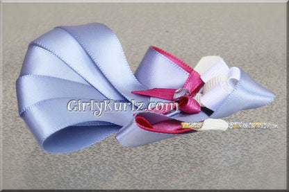 DIY  hair clip tutorial – handmade fairy-inspired ribbon design 