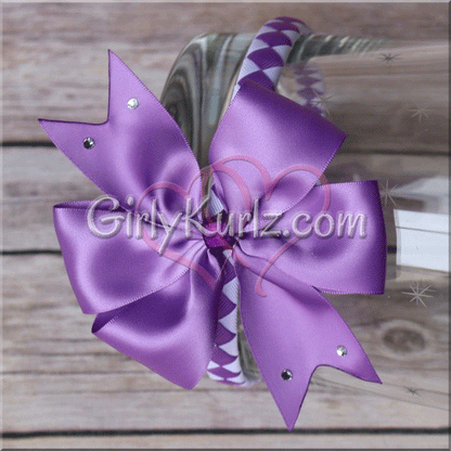 Purple and pink bow with headband – DIY Lil’ Doctor no-sew hair accessory