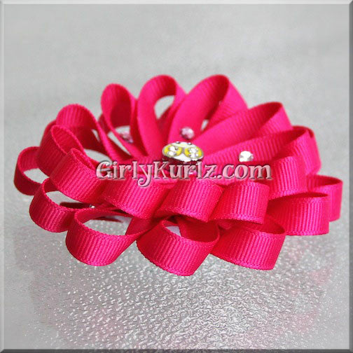 loopy flower hair bow