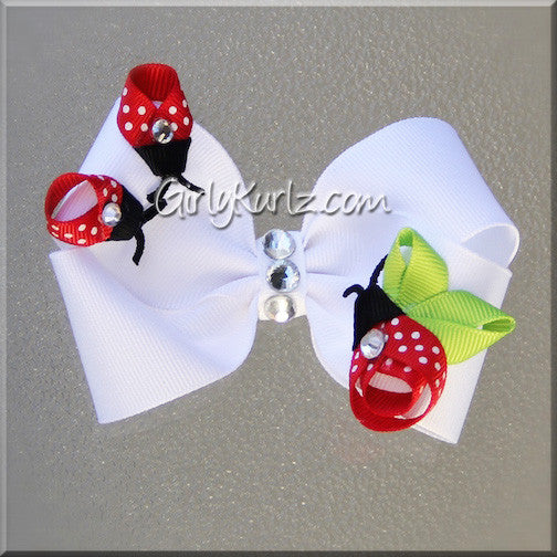 ladybug hair bow