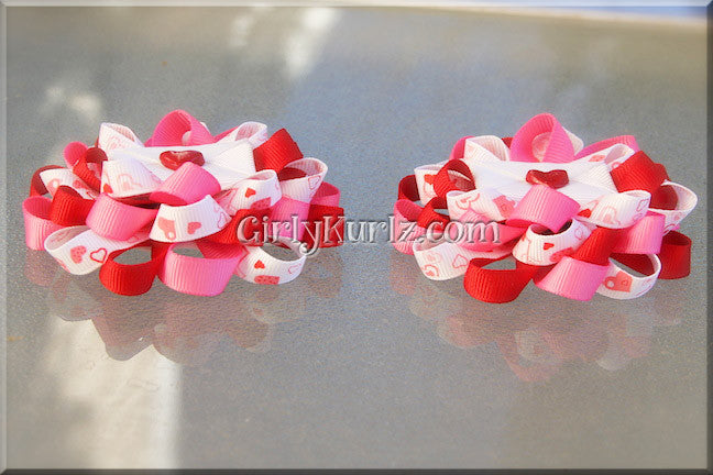 valentine hair bow