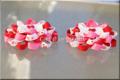 valentine hair bow