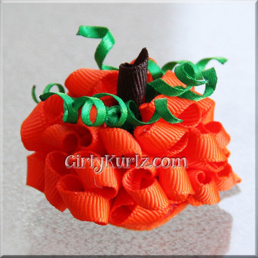 pumpkin hair bow