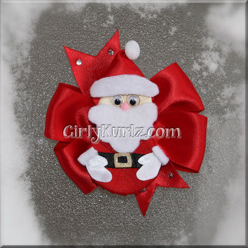 santa hair bow