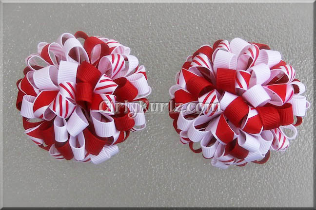 peppermint hair bows