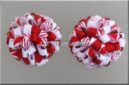 peppermint hair bows