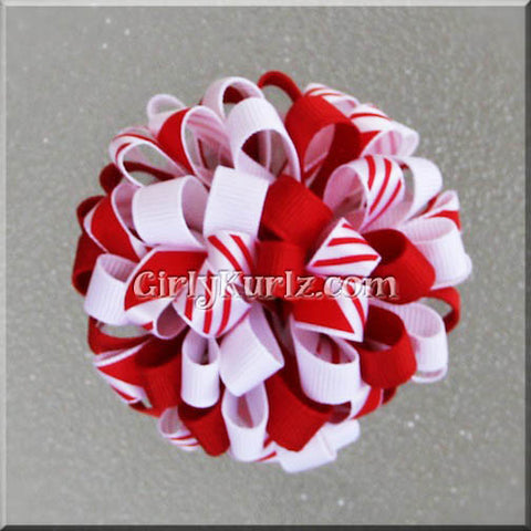 peppermint hair bows