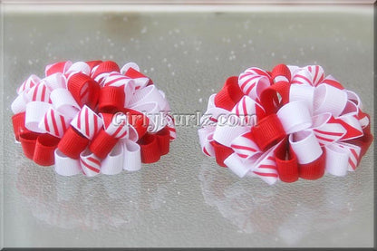 peppermint hair bows