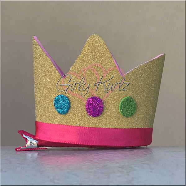 Peppa Pig Crown Hair Bow, Peppa Bow, Peppa Pig Clip