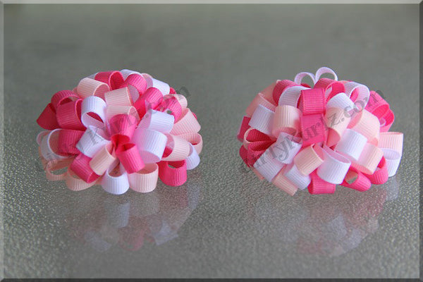 pink loopy hair bow