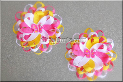 Pink Lemonade Loopy Hair Bow
