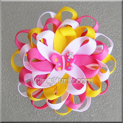 Pink Lemonade Loopy Hair Bow