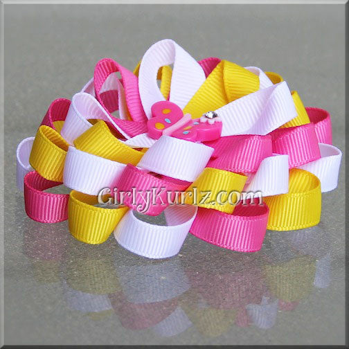Pink Lemonade Loopy Hair Bow