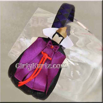 Handmade poison queen ribbon clip on headband – villain-inspired DIY hair tutorial for girls