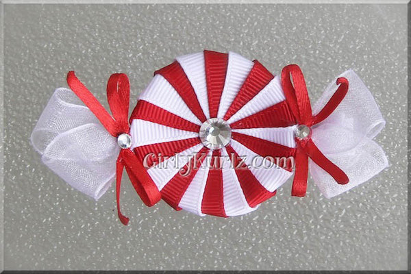 peppermint candy hair clips